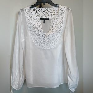 White House Black Market White Blouse